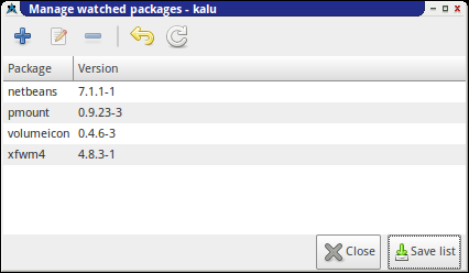 kalu: Manage Watched Packages